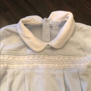 Kissy Kissy smocked onesie